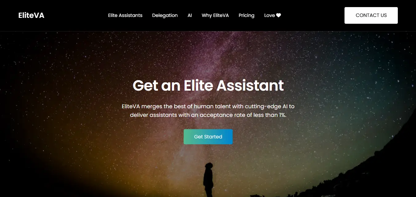 Screenshot of business landing page for lead generation